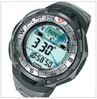 Casio ProTrek TWIN SENSOR (Compass/Thermometer) PRG-280-7DR Silver metal  watch | Stainless Steel Metal