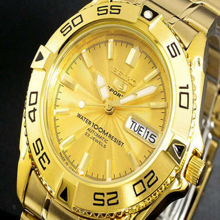 seiko 5 sports gold price