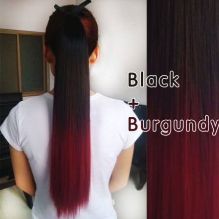 Synthetic Hair - Straight black and red ombre tie on ponytail hair  extensions was sold for  on 13 Apr at 23:46 by GlamorHairExtensions  in Johannesburg (ID:272464955)
