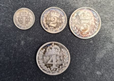 1924  MAUNDY SET - GEORGE V BRITISH SILVER COINS