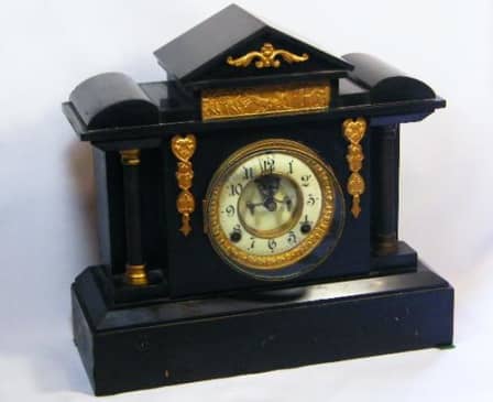 Mantel Clocks Antique Ansonia Black Marble Mantle Clock With Open Escapement Movement Very Heavy As Per Photo Was Listed For R2 950 00 On 4 Jan At 12 46 By Trust Coins In Cape Town Id