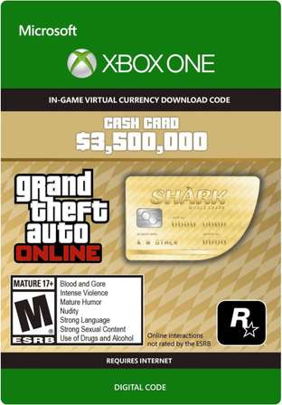 Online Memberships Credit Grand Theft Auto Online 3 500 000 The Whale Shark Cash Card Xbox Live Key South Africa Was Listed For R999 00 On 2 Mar At 10 30 By Superdavedev In Pretoria Tshwane Id