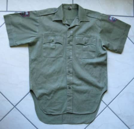 Uniforms - RHODESIAN BUSH WAR OLIVE GREEN SHIRT-SIZE MEDIUM MEASURES ...