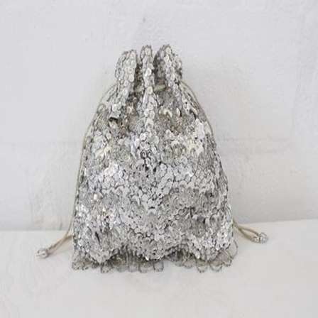 drawstring clutch bag