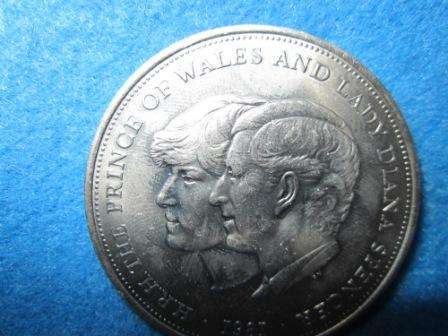 Silver - 1981 collectable Prince Charles and Lady Diana coin was sold