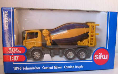 Scania Construction Cement Mixer Truck 1:87 Diecast H0 Scale 1:87 Siku 1896 
