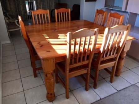 Oregon Pine Table Chairs Dinner, Oregon Pine Dining Room Table And Chairs Set Of 4
