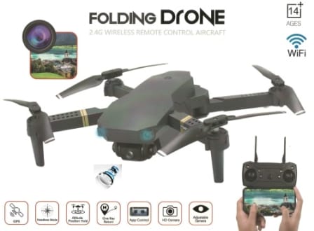 RC Folding Wing Quad Copter Drone - 2.4Ghz - Wifi - App Control - One Key Return - HD Camera - 4K