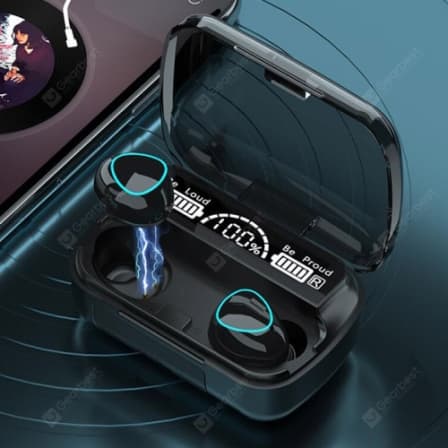True Wireless Immersive Bluetooth Earphones - Wireless Charge Case - Digital Indicator