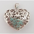925 Sterling Silver Heart Pendant weight 7g as per photo