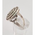 925 Sterling Silver Marcasite (missing some) Ring weight 4,2g size N -  as per photo