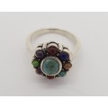 925 Sterling Silver Ring weight 5,4g Size P as per photo