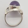 925 Sterling Silver Ring with Purple Stone weight 4,9g as per photo