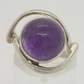 925 Sterling Silver Ring with Purple Stone weight 4,9g as per photo