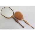 Set of Vintage hair brush & mirror, some damage as per photo