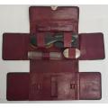 Vintage Men`s Grooming Kit in Leather Pouch as per photo