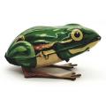 1950`s Wind-up Lithographed Tin Plate Toy Frog made in Germany as per photo