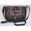 Accesorize Genuine Leather Blue Sling Bag made in India as per photo