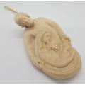 Wooden Hand Carved Baby Jesus, Mother Mary and Father Joseph Ornament as per photo