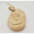 Wooden Hand Carved Baby Jesus, Mother Mary and Father Joseph Ornament as per photo