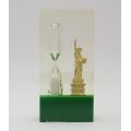 Hourglass with Statue of Liberty (miniature) as per photo