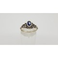 925 Sterling Silver Ring weight 2.3g size Q as per photo