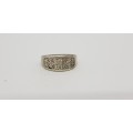 925 Sterling Silver Ring weight 2.6g size P as per photo