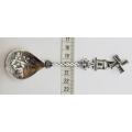 Dutch Silver Souvenir Spoon- Moving Windmill- Hallmarked, Made in Holland weight 19.4g as per photo