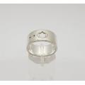 Mont Blanc Sterling Silver Ring, weight 8g Size P as per photo