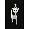 925 Sterling Silver Cat-Eye Pendant weight 2.5g as per photo