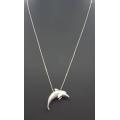 925 Sterling Silver Chain with Dolphin Pendant weight 6g as per photo