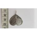 925 Sterling Silver Vintage Heart Pendant weight 2.8g as per photo