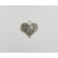 Vintage Japanese Silver Heart Shaped Pendant weight 3.6g as per photo