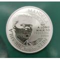 Nelson Mandela Nobel Peace Laureate 1993 30g silver medallion as per photo