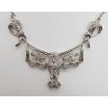 835 European Silver Art Nouveau Period Necklace weight 6.4g as per photo