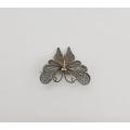 Vintage Sterling Silver Filigree Butterfly Pin Brooch weight 3.1g as per photo