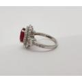 925 Sterling Silver Ring weight 4.8g size O as per photo