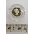 1990 Silver Piedfort Silver 5 Pence Coin as per photo