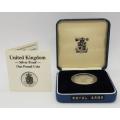 1988 United Kingdom Silver Proof One Pound Coin as per photo