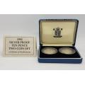 1992 Silver Proof Ten Pence Two-Coin Set as per photo