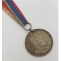 SA Colony of Natal 1902 King Edward VII Coronation Silver Medal with ribbon as per photo