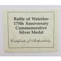 Battle of Waterloo 175th Anniversary Silver Medal 153g 925 silver as per photo