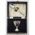 EPNS egg cup and spoon in box PRICE REDUCED