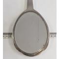 Silver hand held mirror - as per scan