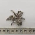 Silver marcasite brooch 10.2g - as per photo