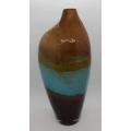Antique handmade blown glass vase height 33cm as per photo