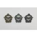 Lot of 3 Different Coloured WWII SA Airforce Cap Badges as per photo