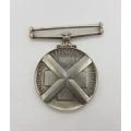 Silver Voluntary Medical Service medal issued to G. Moller for 15 years service - as per scan