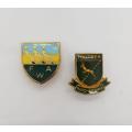 Lot of 2 Toutrek pin badges as per photo