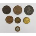 Lot of 7 different tokens as per photo